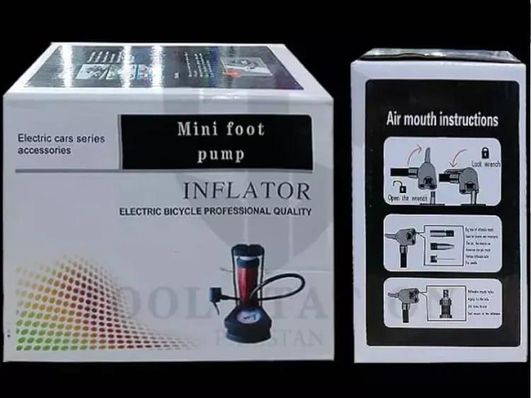 Foot Air Pump with Meter Guage & Nozzles (Free Delivery)