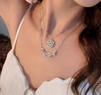 Magnetic Heart Design Gold Plated Necklace Silver & Golden (Free Delivery)