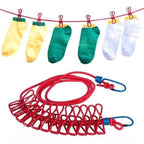 Durable 12 Pcs Laundry Hanging Clips with Adjustable Rope with Free Delivery