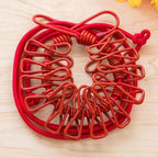 Durable 12 Pcs Laundry Hanging Clips with Adjustable Rope with Free Delivery