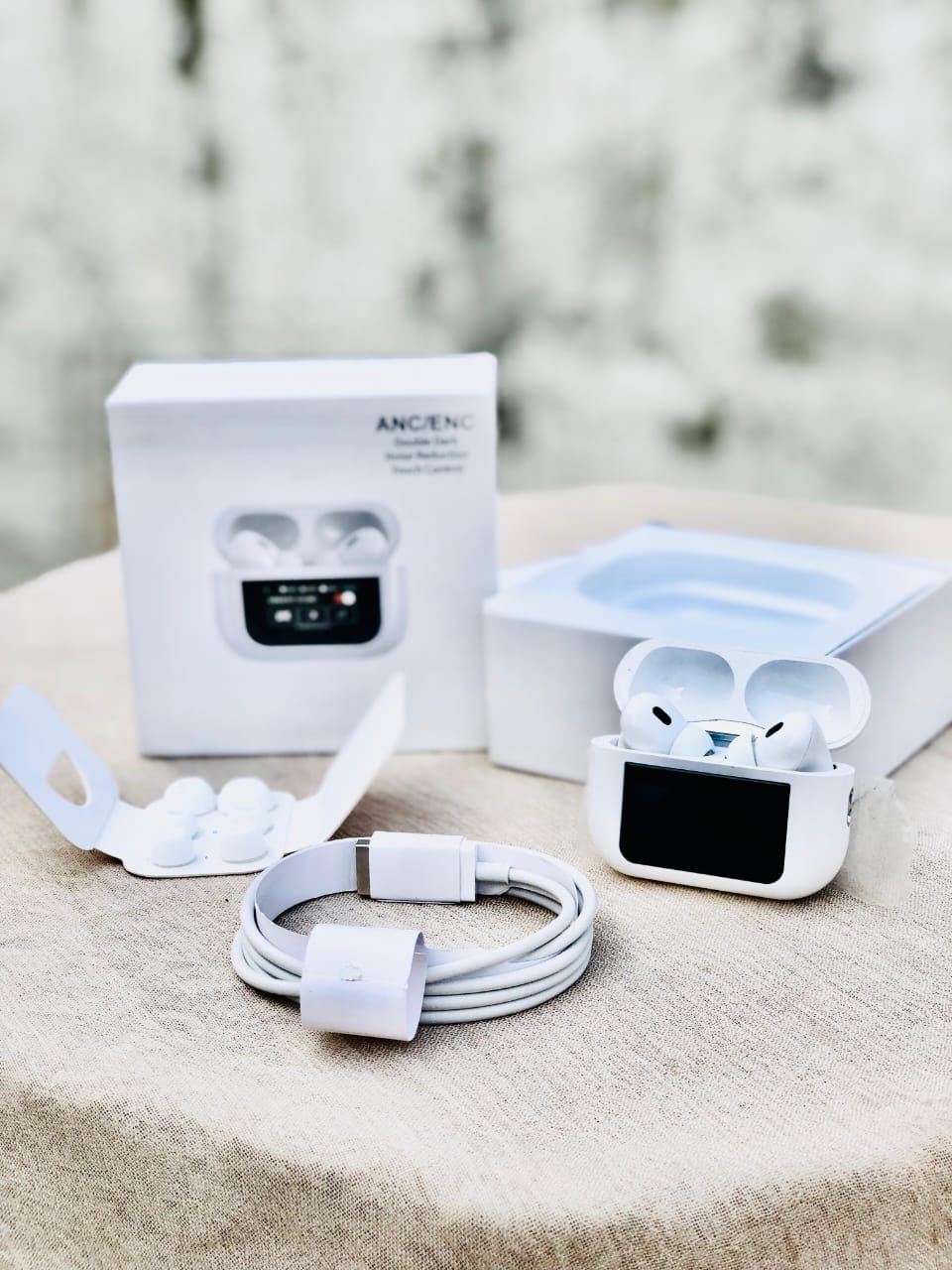 Pro Wireless Earbuds Bluetooth Headphones with Smart Touch Screen ANC